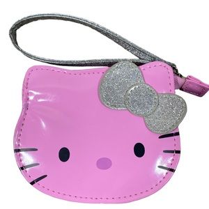 HELLO KITTY by Sanrio Vintage Pink Face Wristlet 4.5" x 3.5" (W x H)